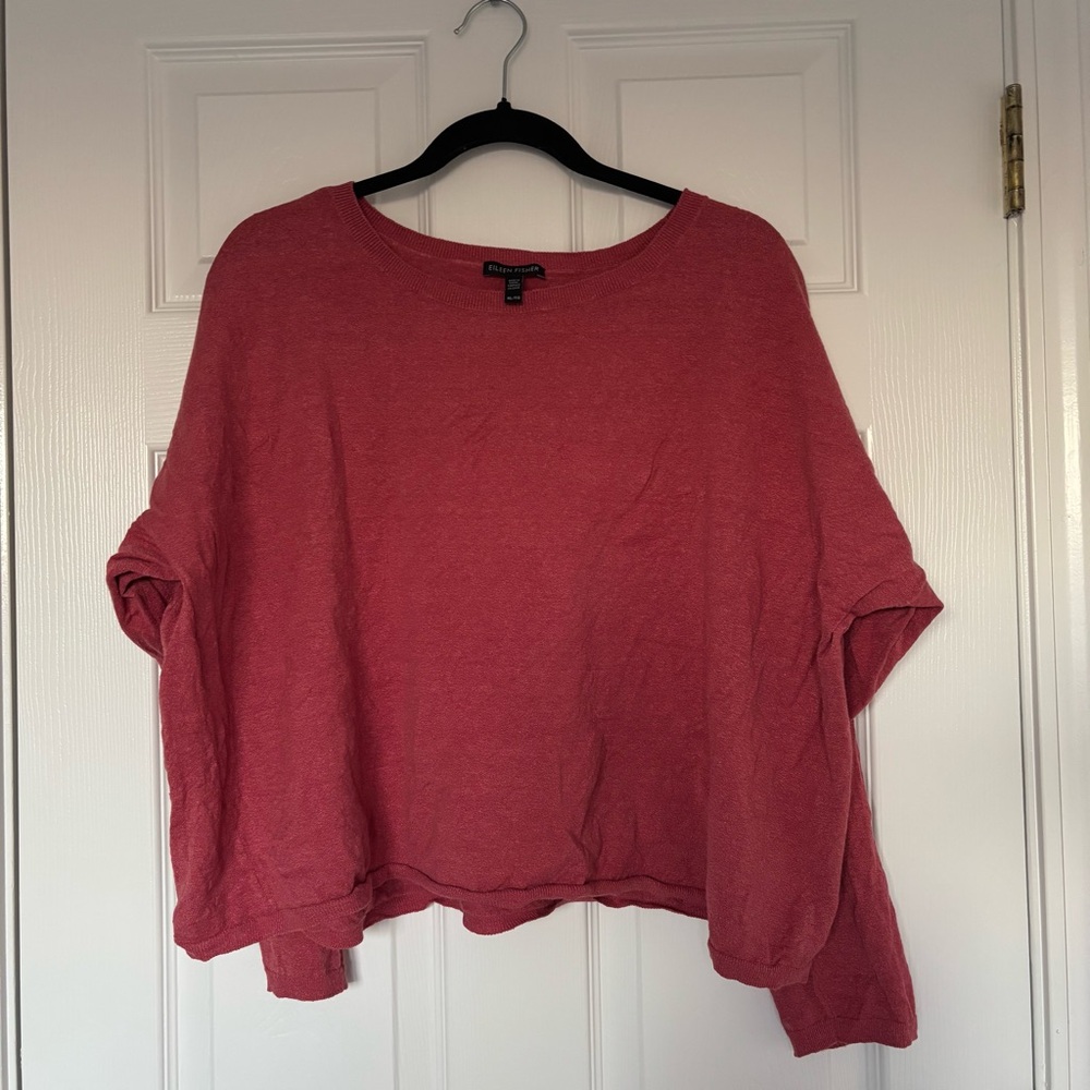 Eileen Fisher Dusty Rose Crew Neck Sweater
